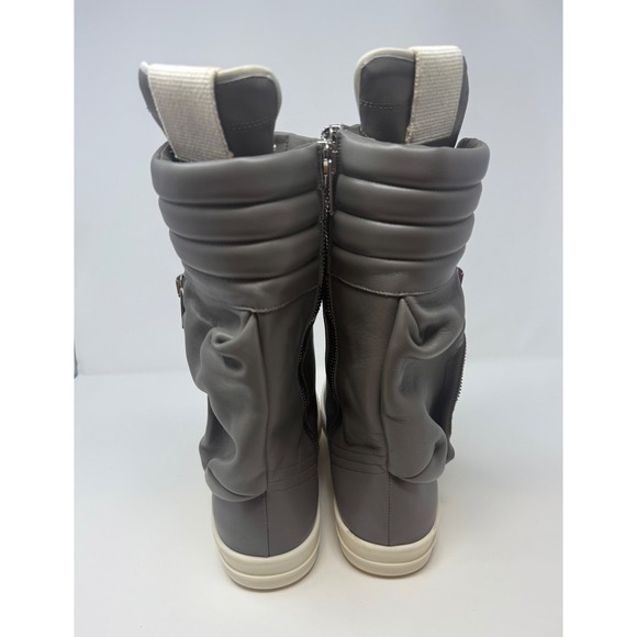 Rick Owens Cargobasket Leather Sneaker Grey/Milk Size 11 US 44 EU - Picture 5 of 9